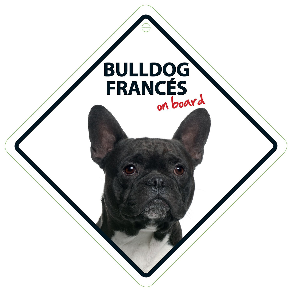 Señal con Ventosa 'Bulldog Francés on Board'