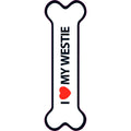 Señal-Hueso Magnético 'I Love my Westie'