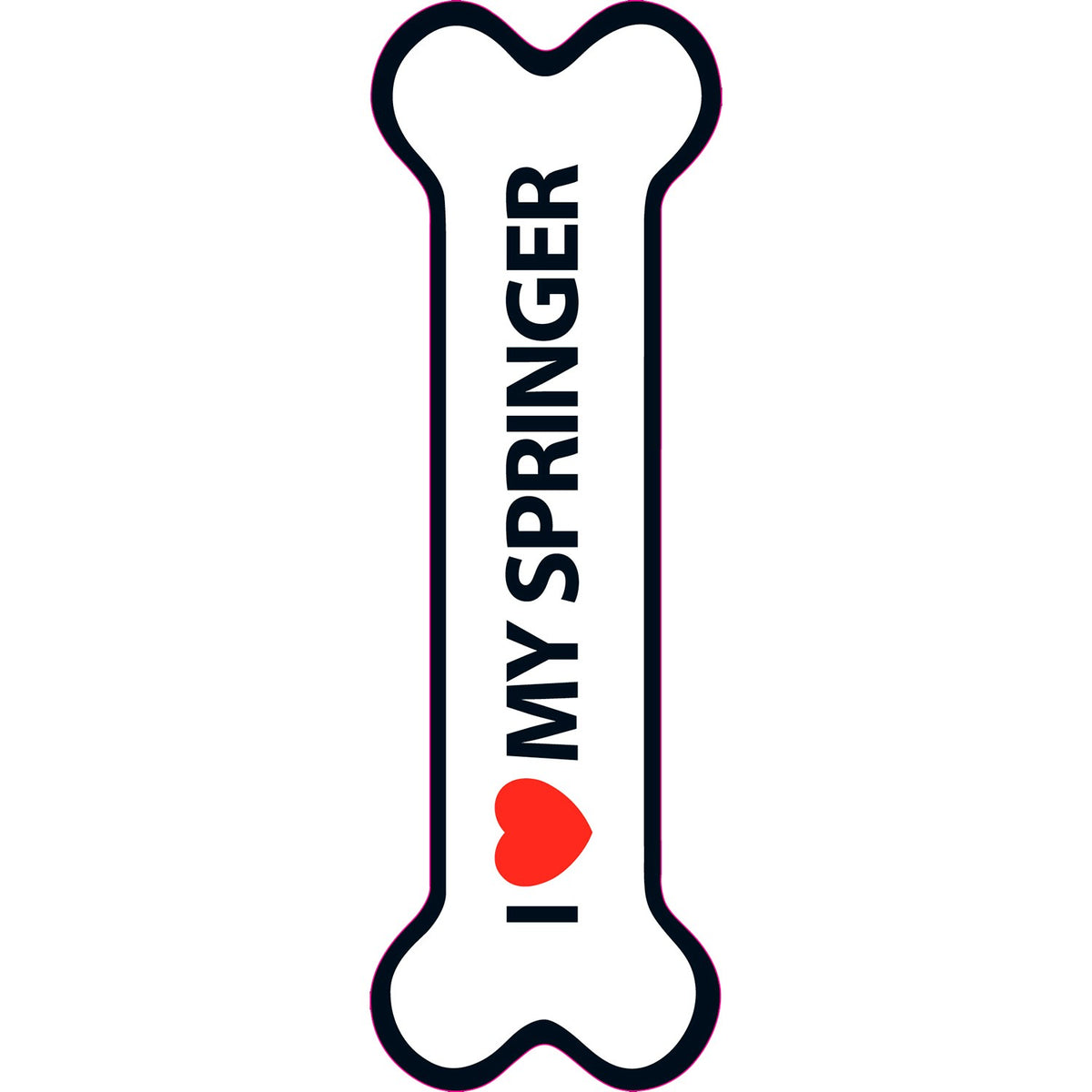 Señal-Hueso Magnético 'I Love my Springer'