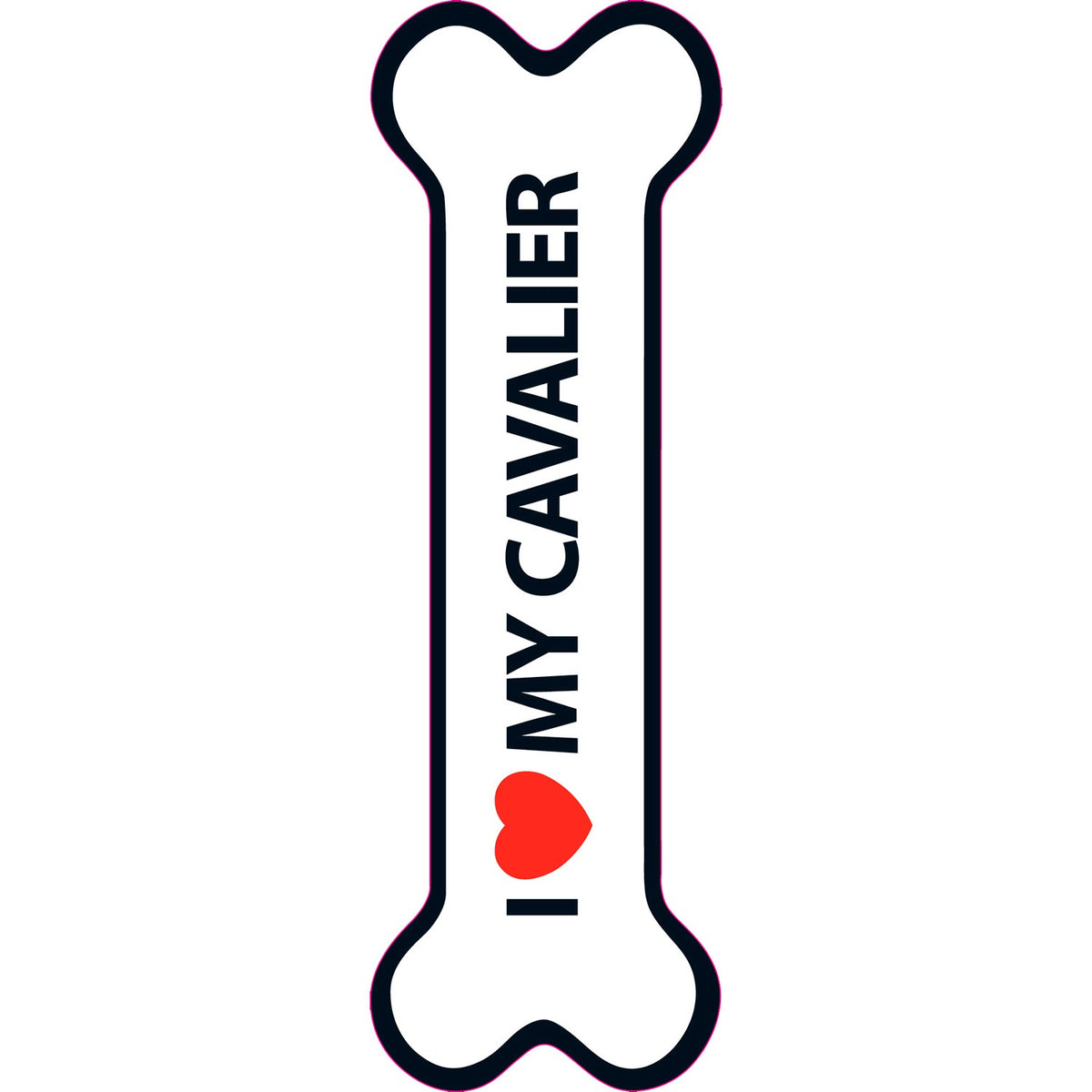 Señal-Hueso Magnético 'I Love my Cavalier'