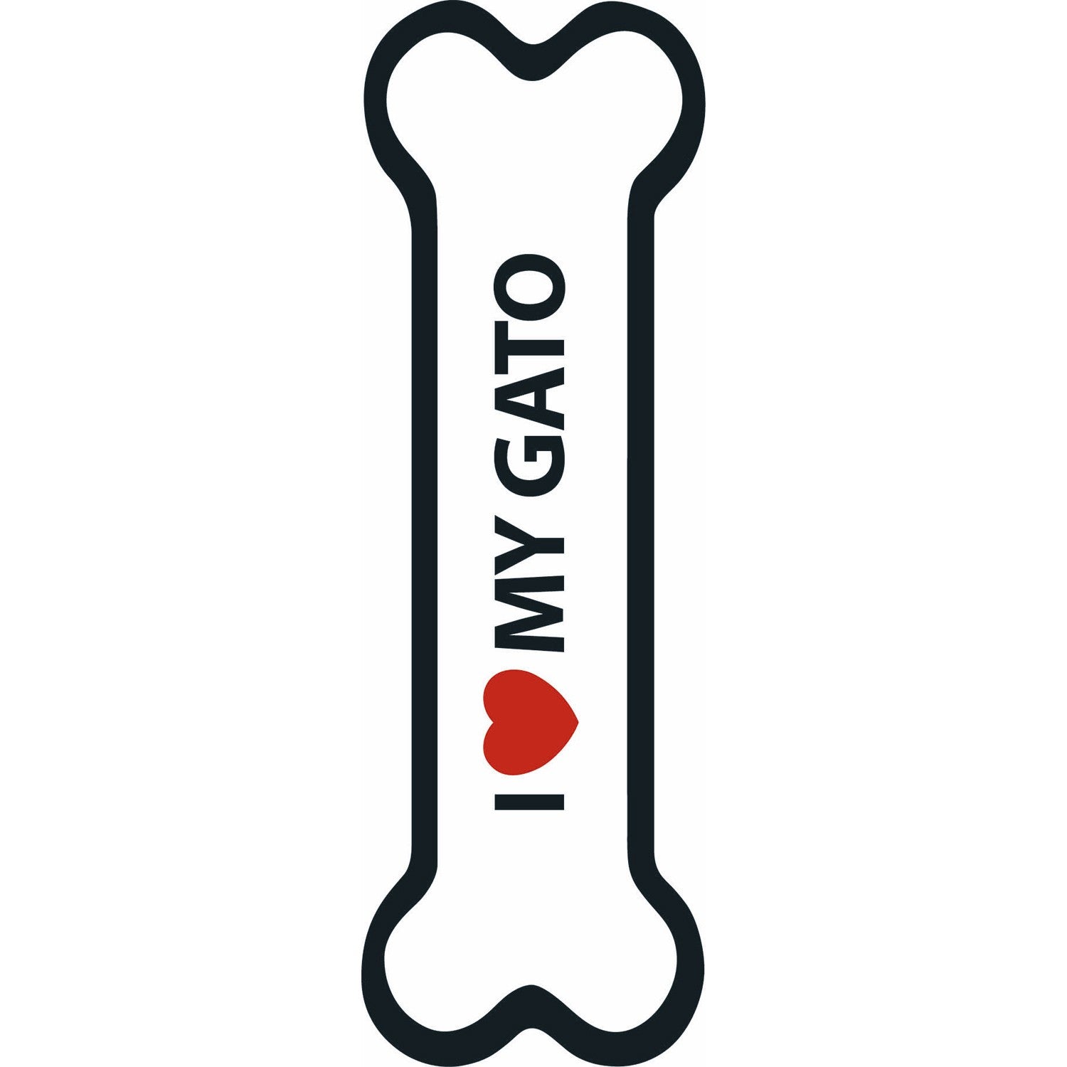 Señal-Hueso Magnético 'I Love my Gato'