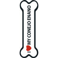Señal-Hueso Magnético 'I Love my Conejo Enano'