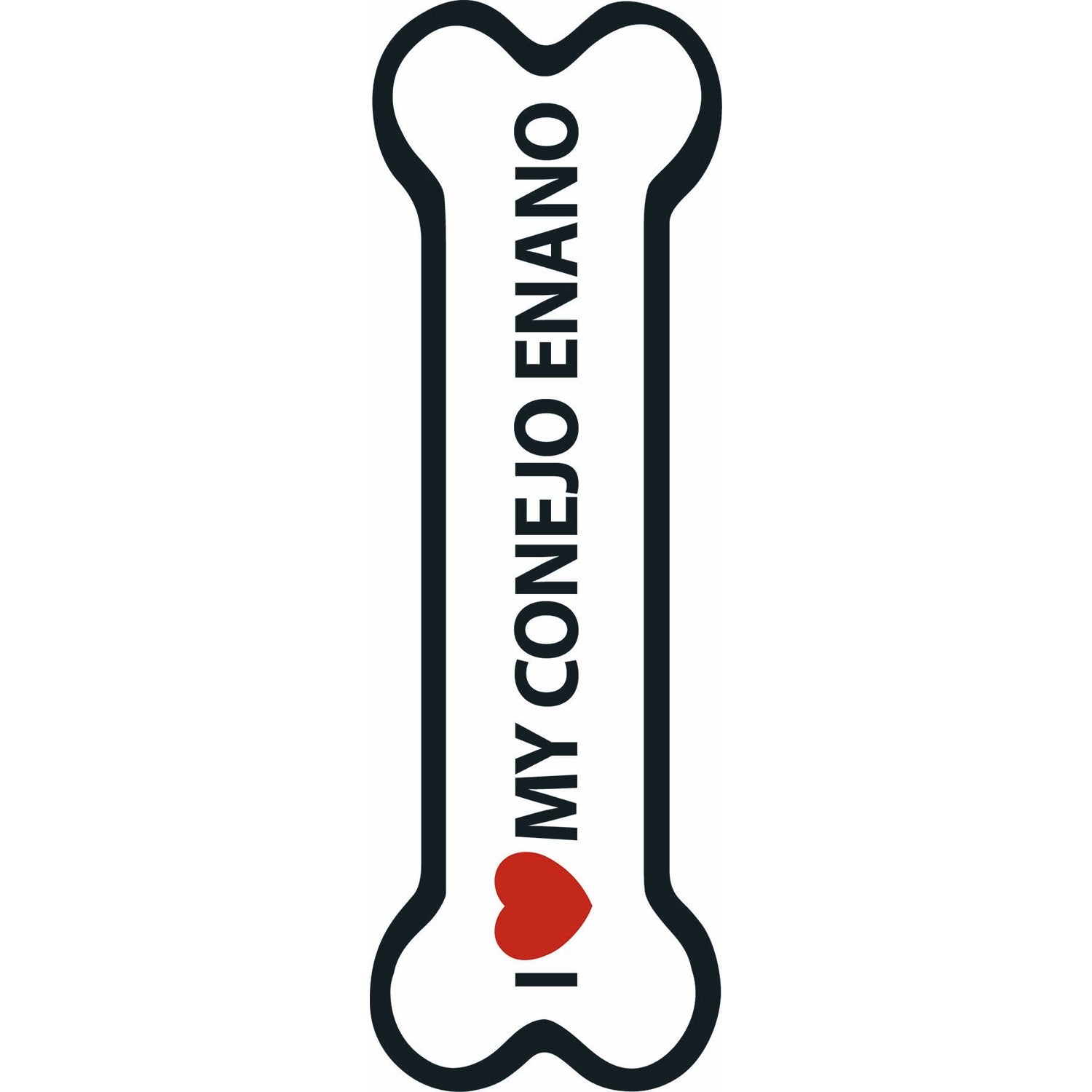 Señal-Hueso Magnético 'I Love my Conejo Enano'