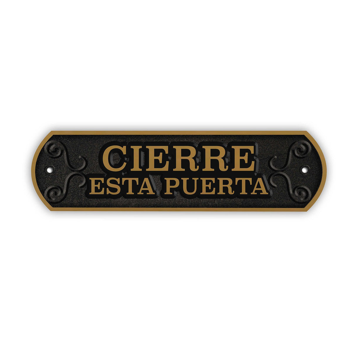 Señal Horizontal Hierro 'Cierre esta puerta'