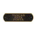 Señal Horizontal Hierro 'Tancar Esta Porta'