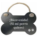Hueso de Pizarra 'Bienvenido (si mi perro quiere)'