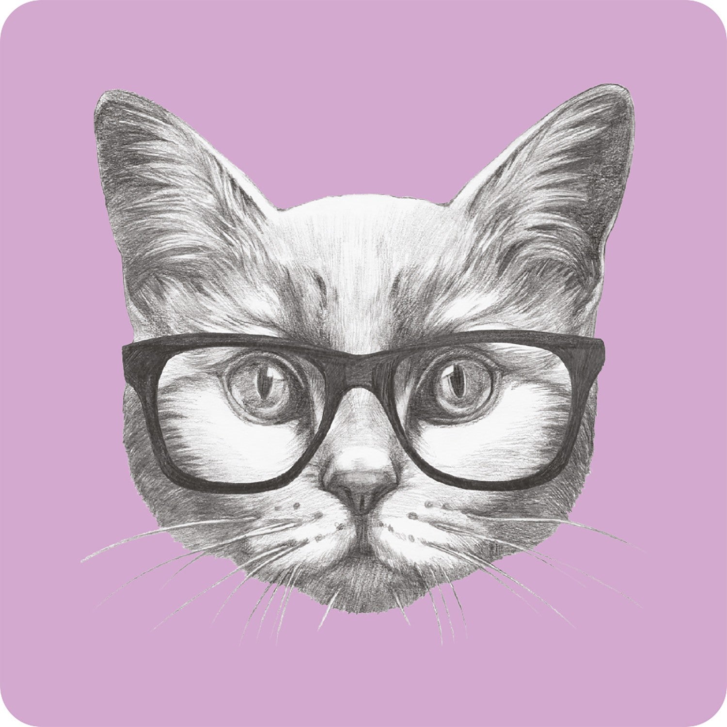 Posavasos Gato con Gafas de Sol