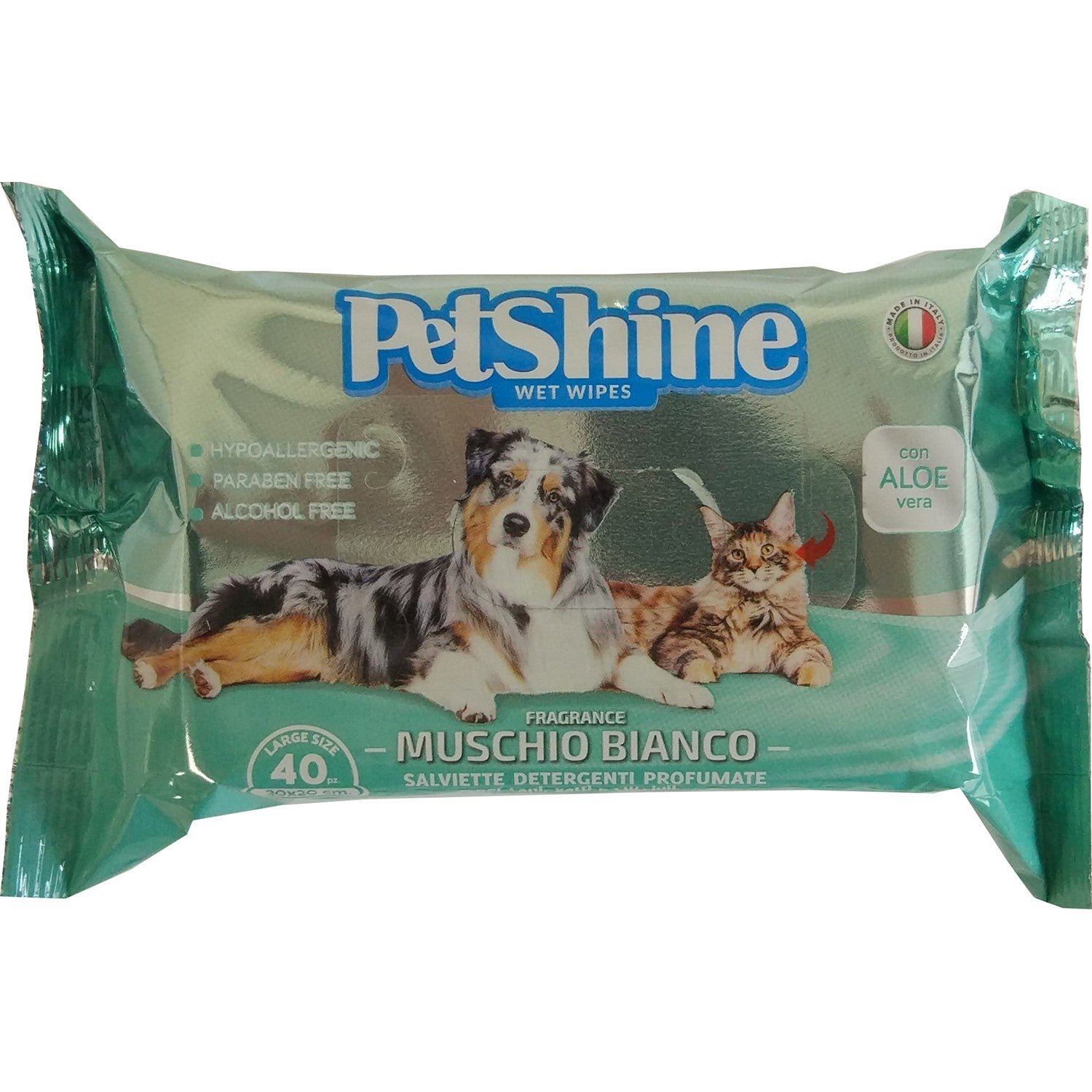 Toallitas Higiene para Perro y Gato, Musgo Blanco Aloe