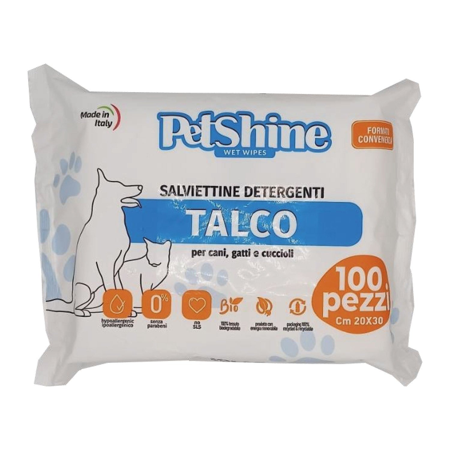 Toallitas Higiene Perro/Gato. Talco - Pack de 8 unidades