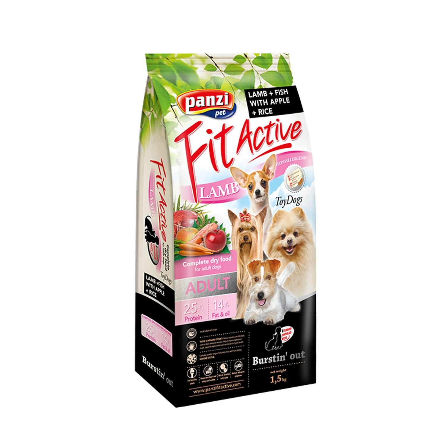 Fit Active Cordero, Manzana y Arroz con Pescado, Toy Dogs