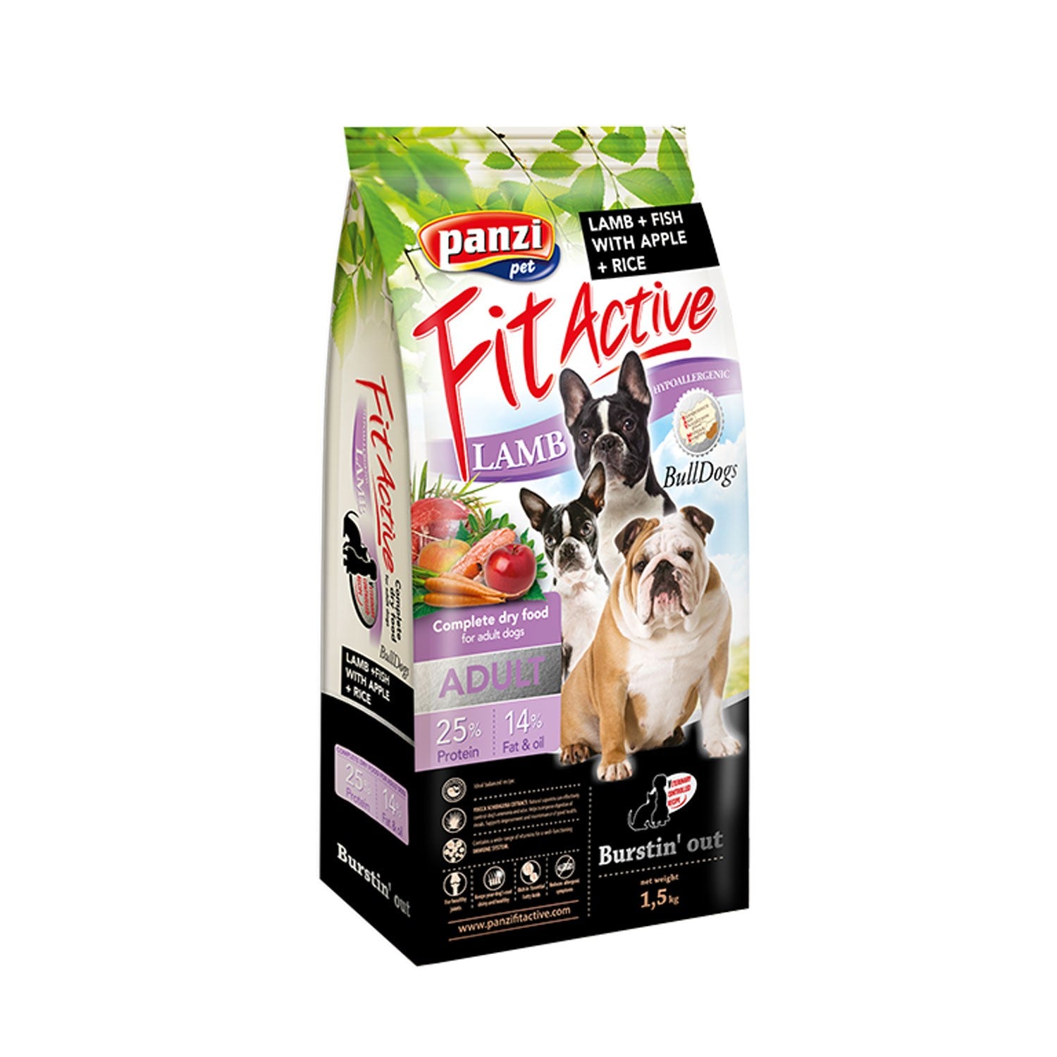 Fit Active Cordero, Manzana y Arroz con Pescado, Bulldogs