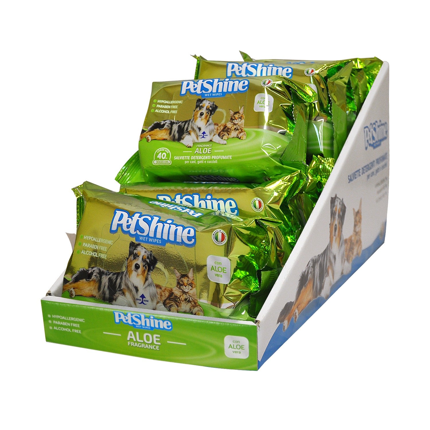 10 Toallitas Higiene Perro/Gato de Aloe