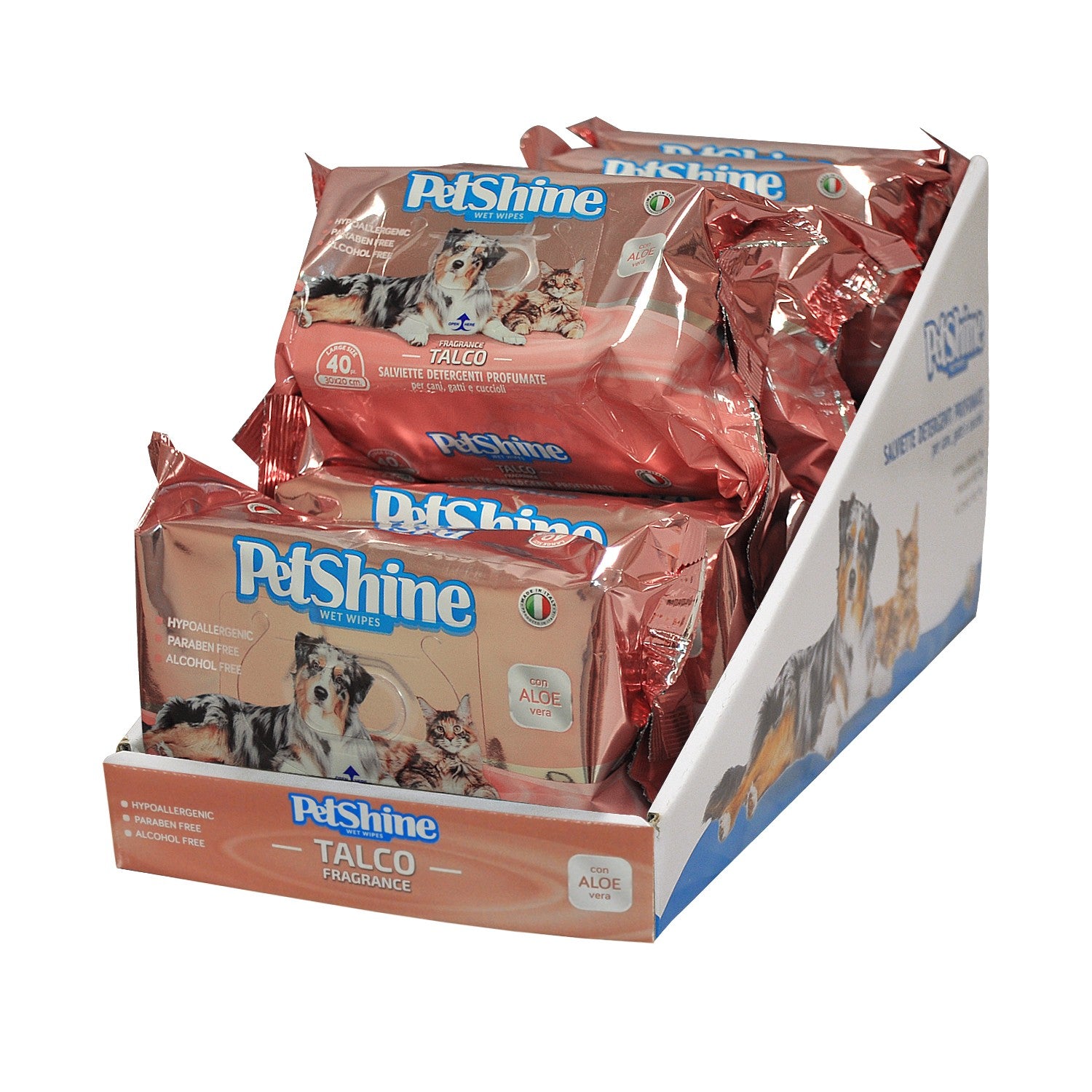 10 Toallitas Higiene Perro/Gato de Talco Aloe