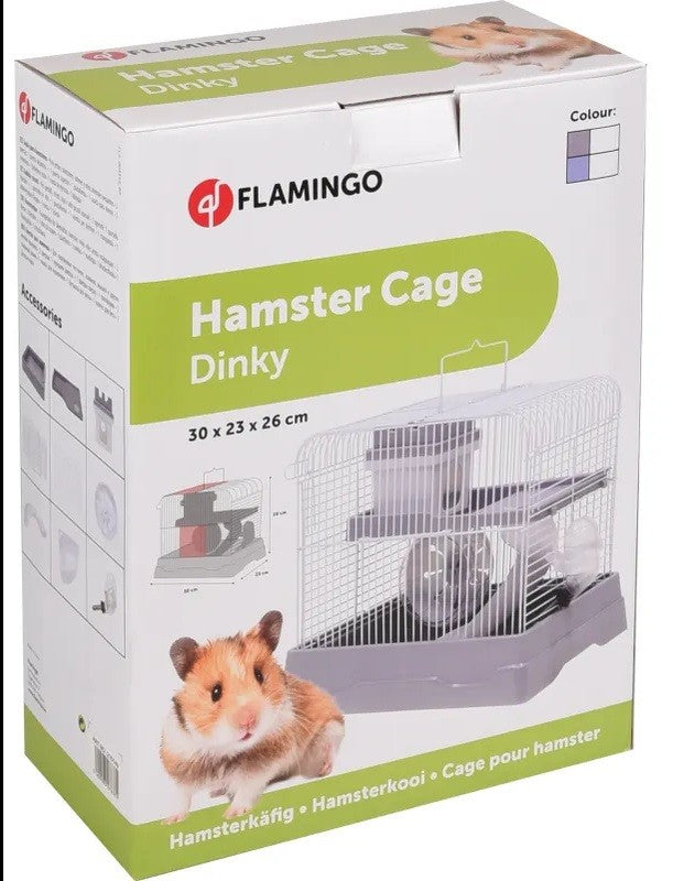 Jaula Para Hámster Flamingo - Dinky Gris- Pack 2uds