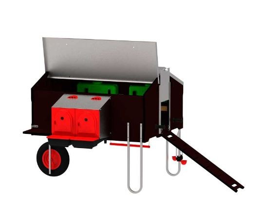 GALLINERO MOVIL 1x1.2MT C/KIT DESPLAZ FREE-RANGE