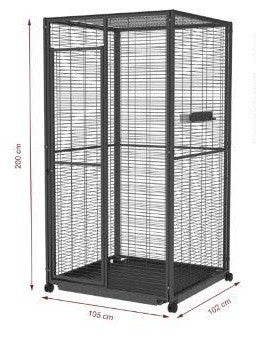 Voladero para loros con ruedas