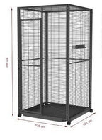 Voladero para loros con ruedas