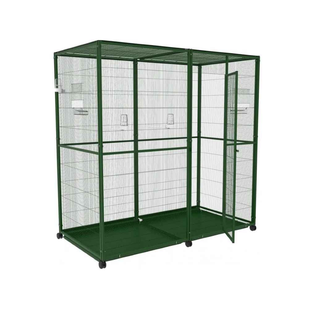 Voladero para pájaros 2m2 con ruedas