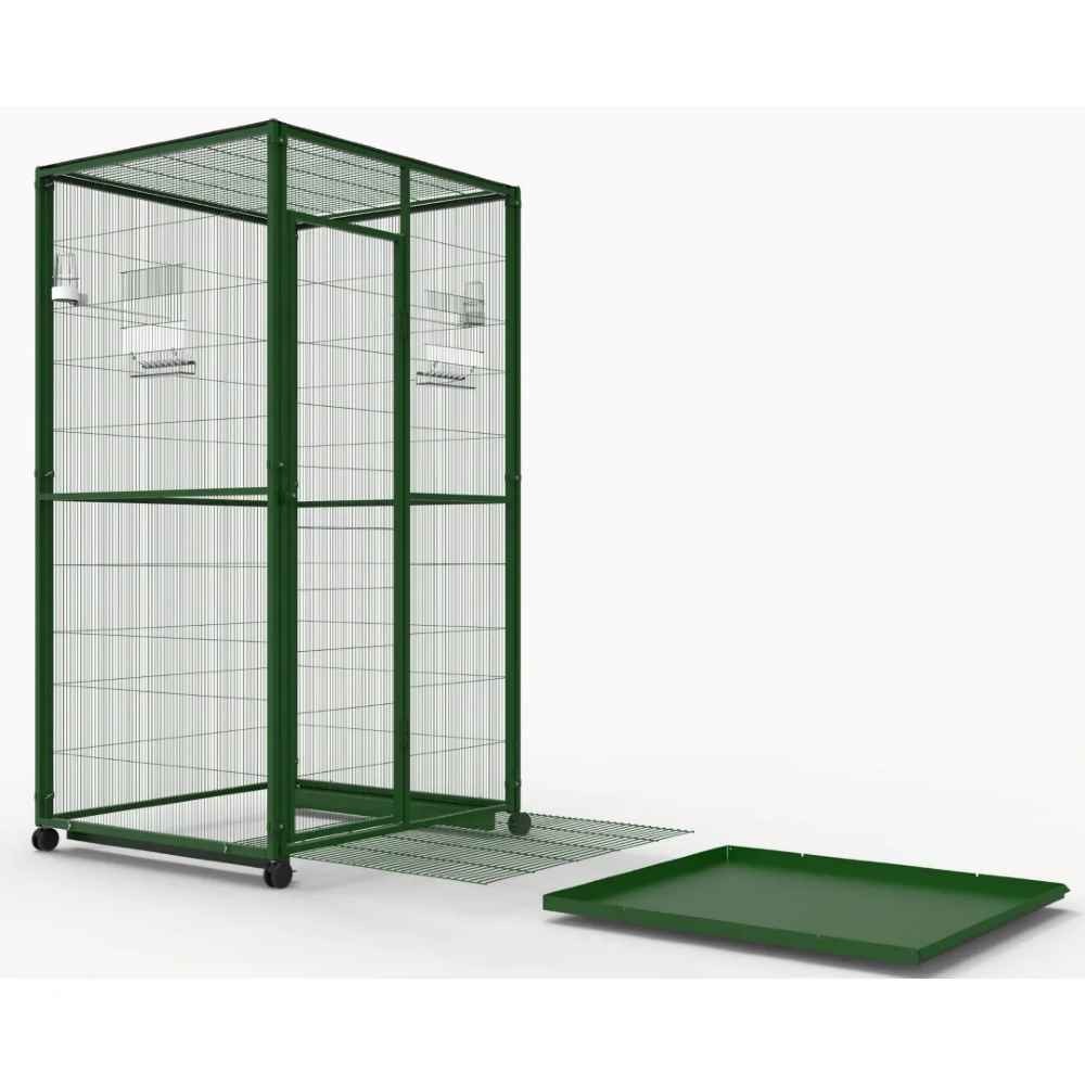 Voladero para pájaros 1m2 con ruedas