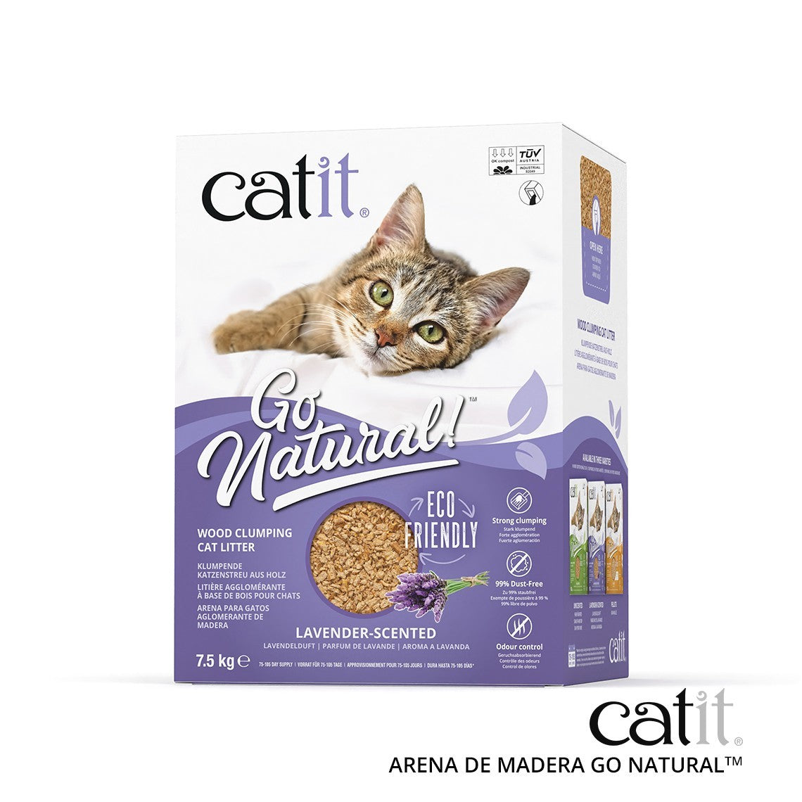 Catit Go Natural! Arena Madera Lavanda Caja, 15L