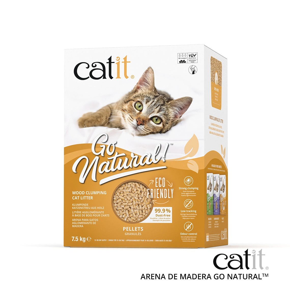 Catit Go Natural! Arena Madera Pellets Caja, 15L