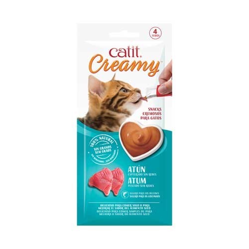 Catit Creamy Atún, 4x10g - Pack de 12 unidades