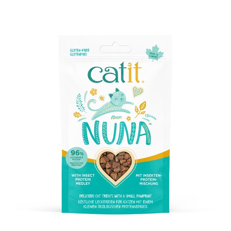 Catit Nuna Snack Mezcla Proteína de Insectos, 60g - Pack de 8 unidades