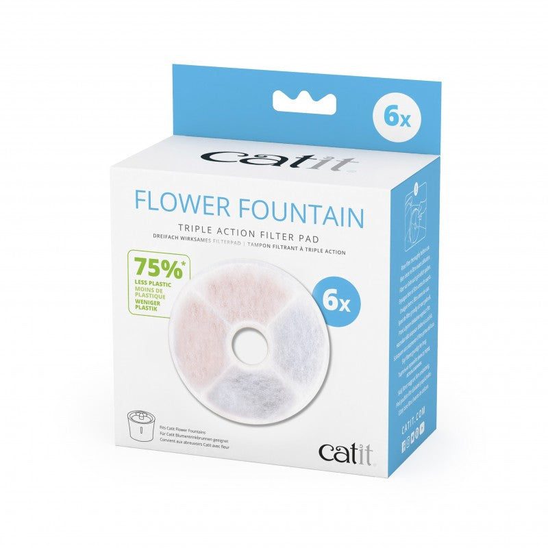 Catit Filtro Triple Acción (Menos Plástico), 6 uds