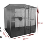 Voladero para Loro 2x2m techo a dos aguas