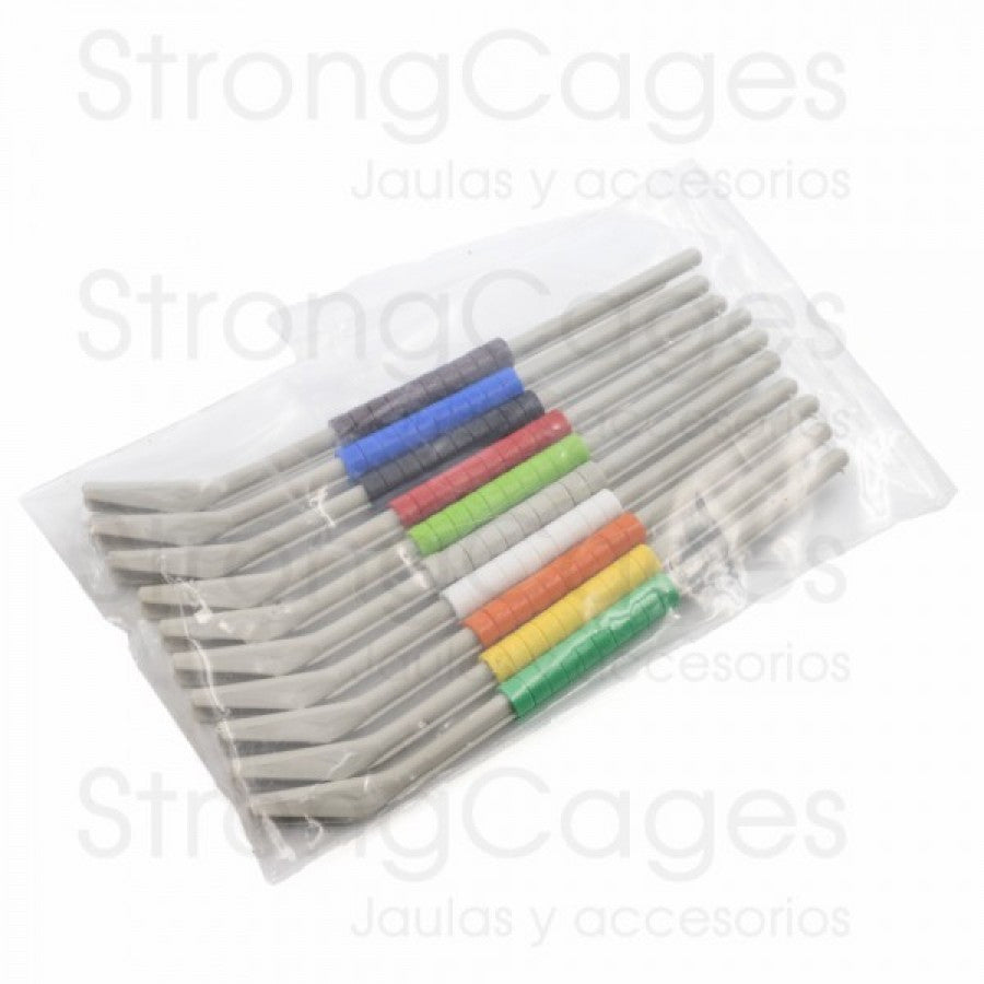 Anillas de plástico numeradas 4 mm Psitacidas