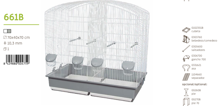 Voltrega Jaula para Pájaros 661B