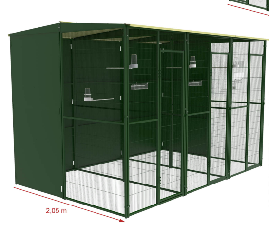 Voladero de Jardín 3x2 metros + Habitáculo de seguridad