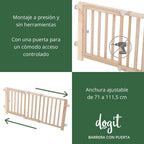 DOGIT BARRERA SEG.Cachorro Extra 122X203X45,5cm