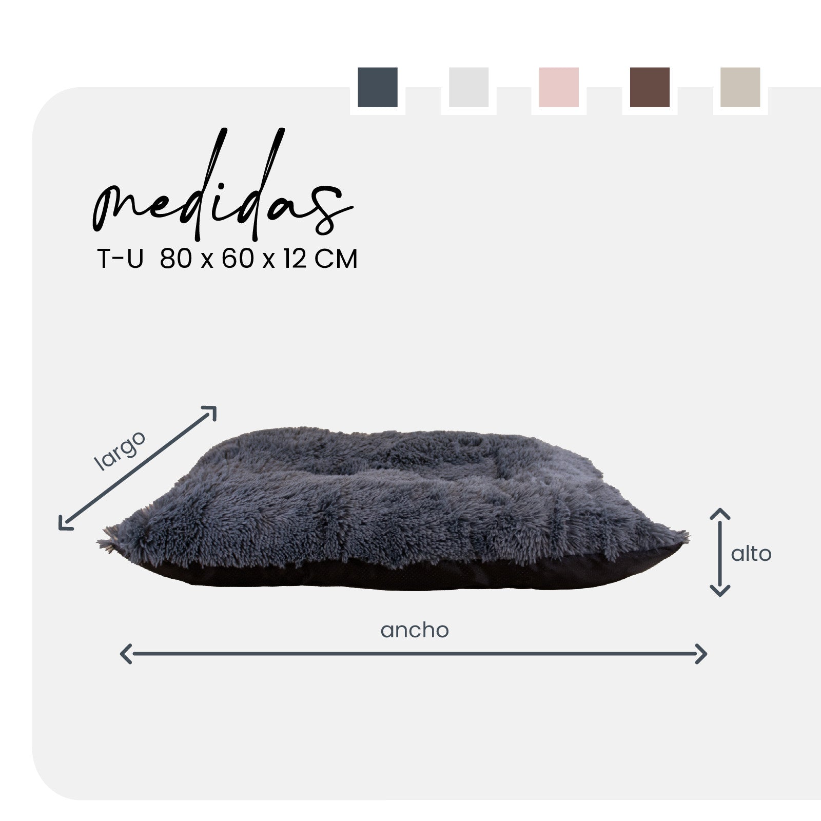 YAGU COLCHON FUN DIVER ANTRACITA T-U 80 x 60 x 12 CM