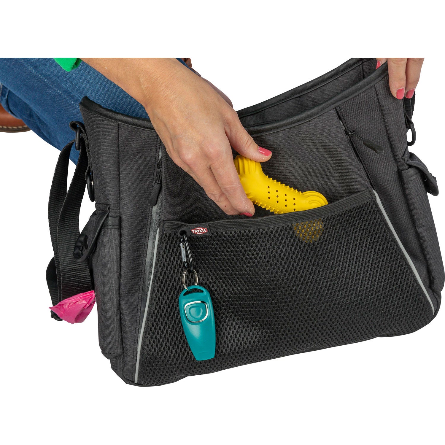 Bolsa para paseo y juguete de caza/presa antracita