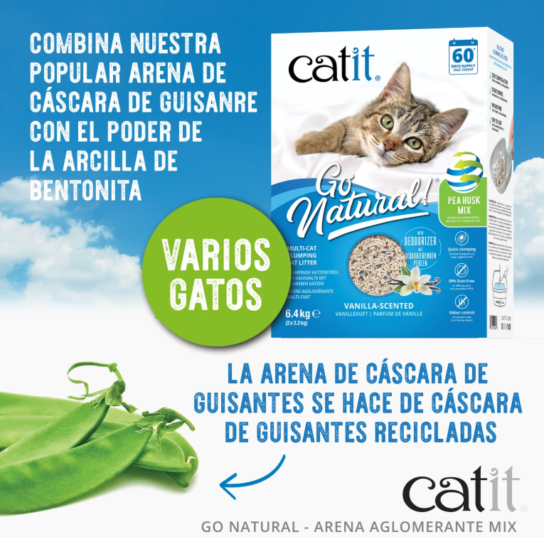 Catit Go Natural! Arena Mix, Vainilla 6,4kg