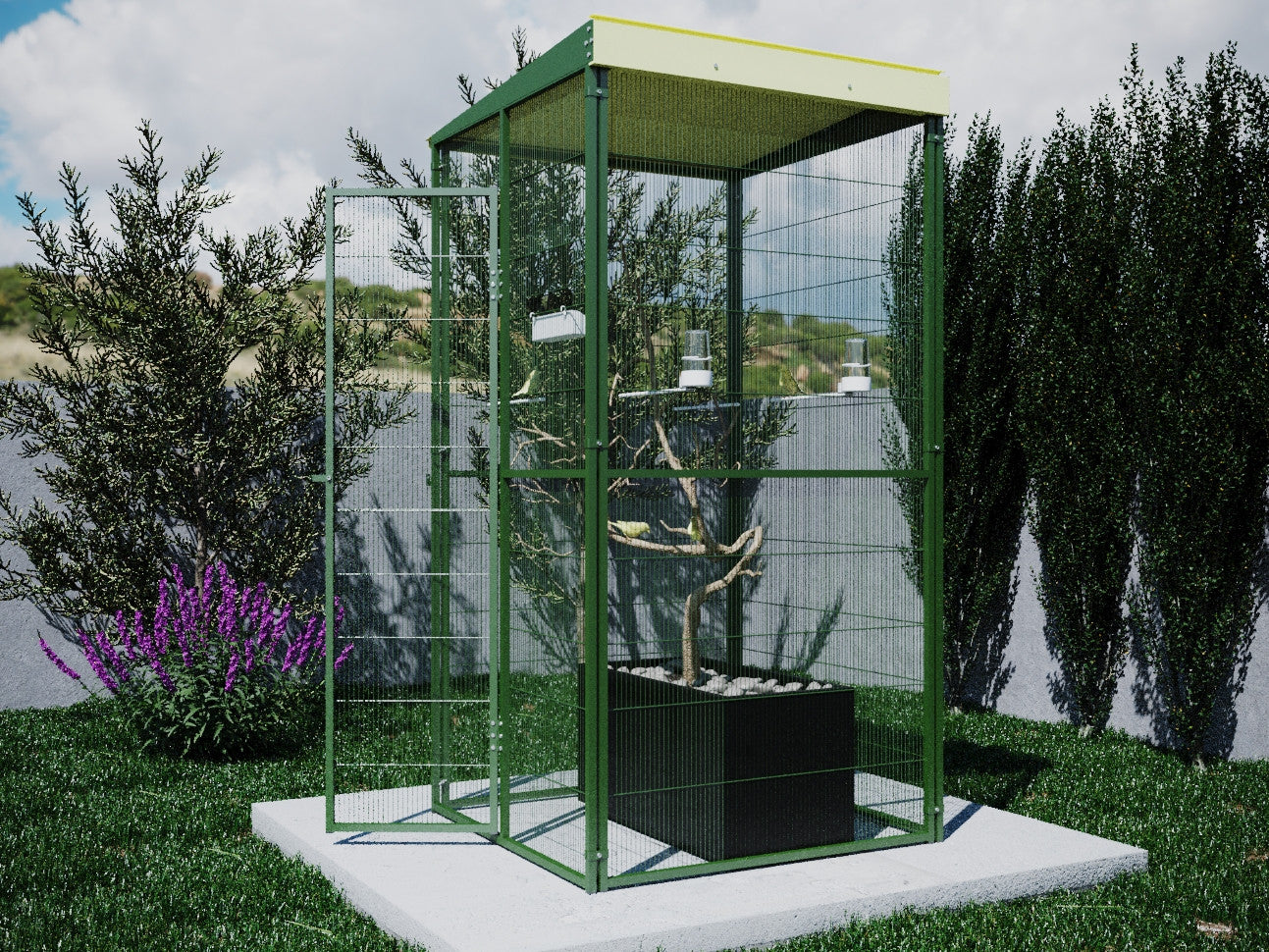 Voladero para pájaros de Jardin 1m2