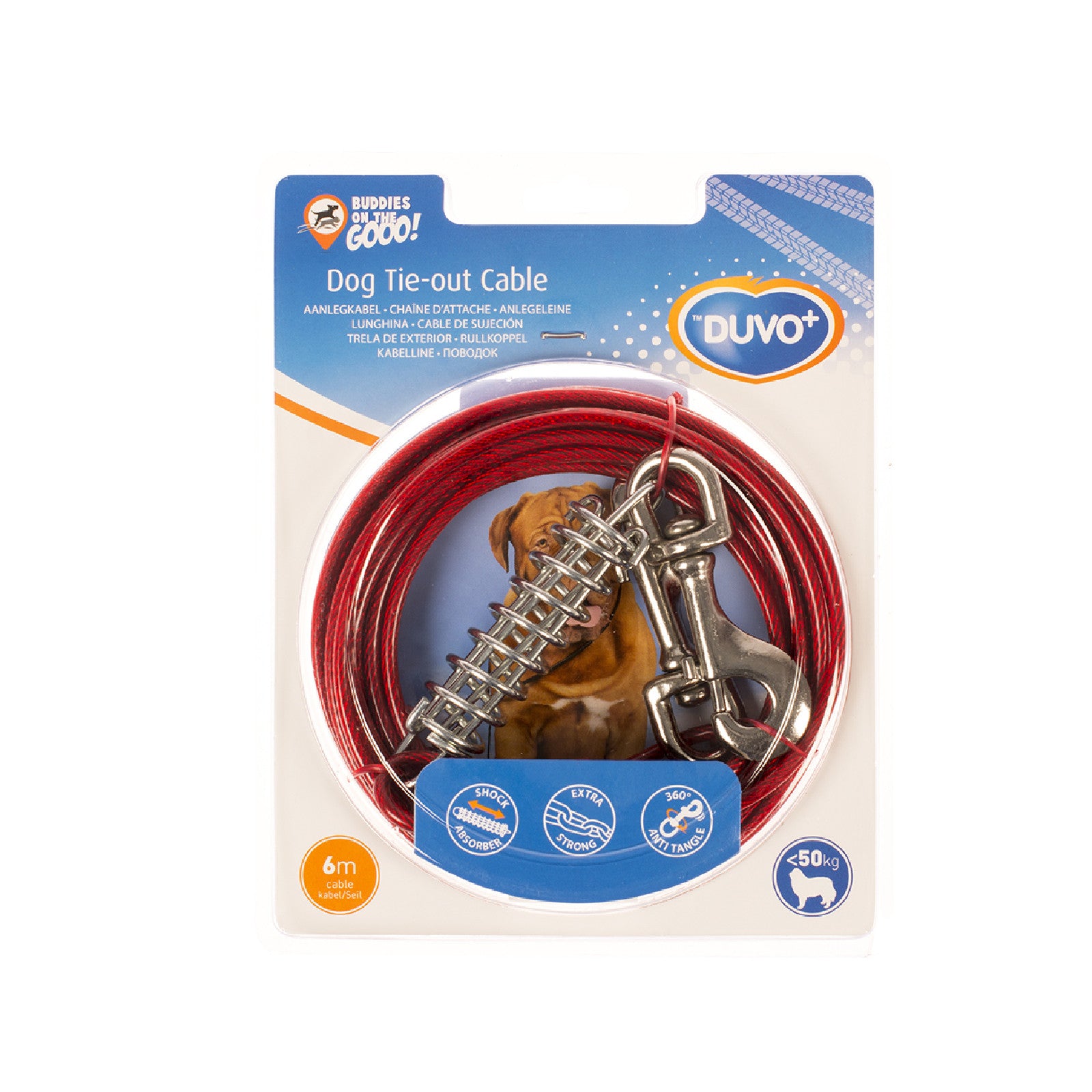 DUVO+ Cable de Amarre con Mosquetones – 6 m