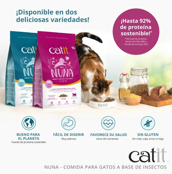 Catit Nuna Pienso Proteína Insectos y Pollo, 2,27kg