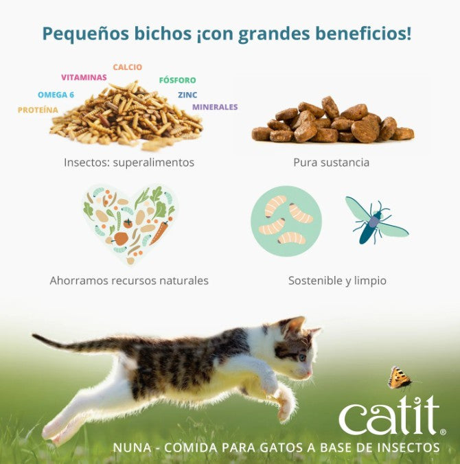 Catit Nuna Pienso Proteína Insectos y Pollo, 2,27kg