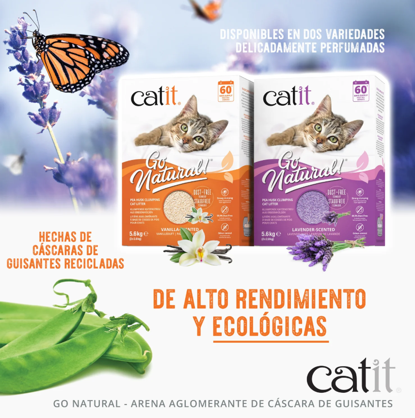 Catit Go Natural! Arena Guisantes, Lavanda 14L