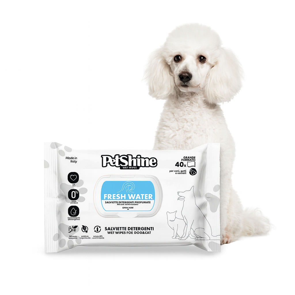 Toallitas de Higiene para Perro y Gato Agua Fresca40 uds