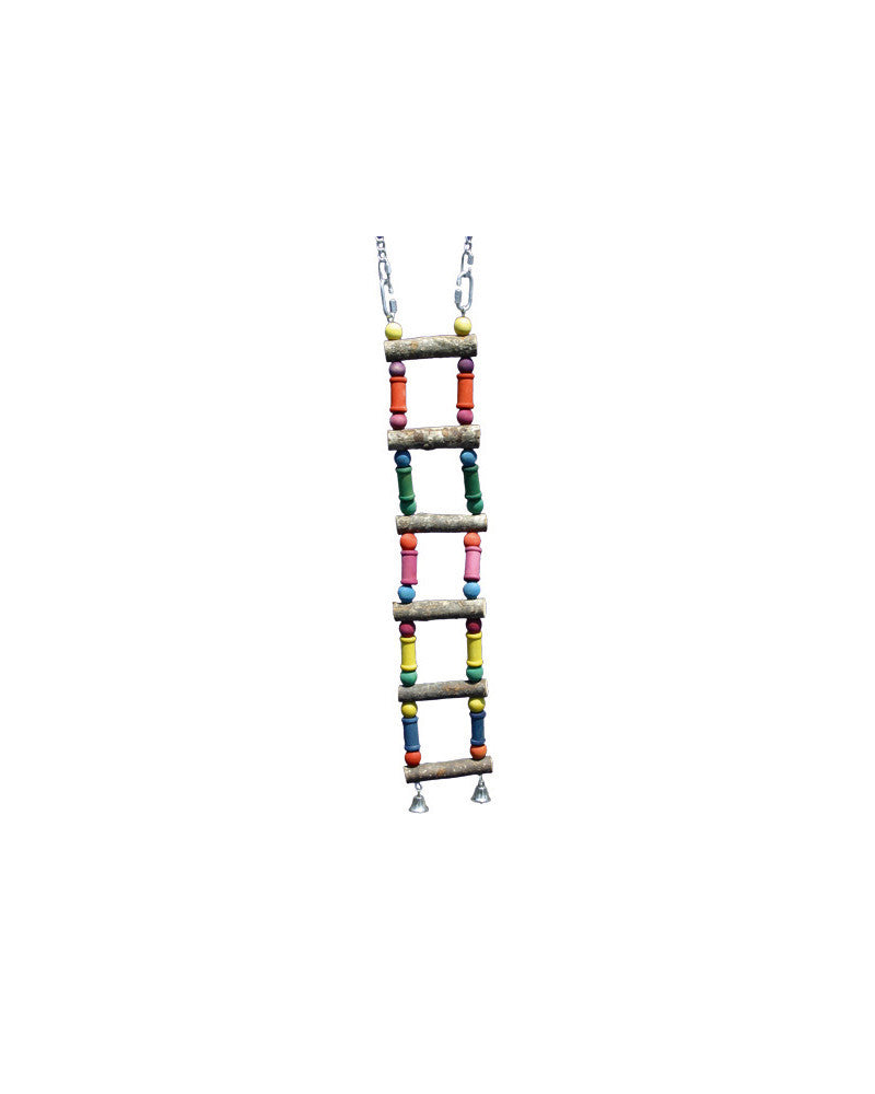 Escalera con Campanas Medium para Pájaros – 53 x 10 cm