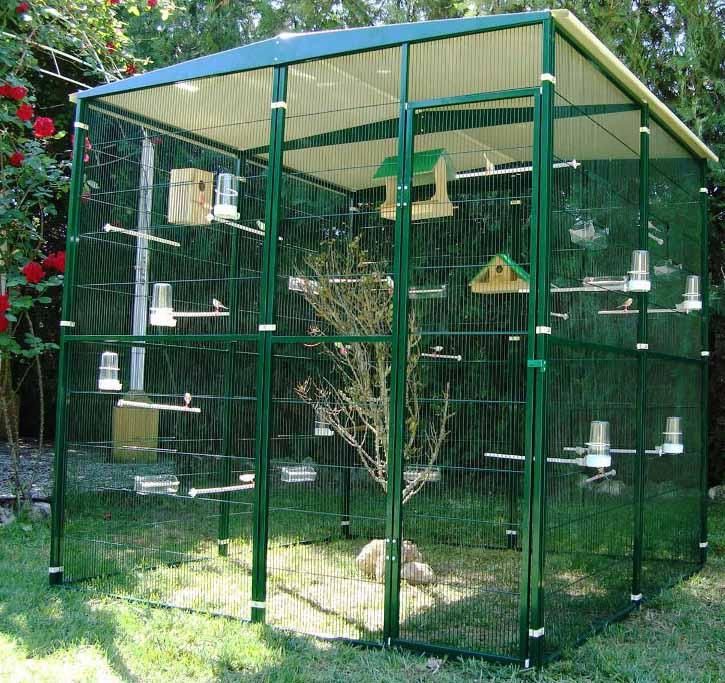 Voladero  para pájaros de  Jardin 4m2 (2x2m)