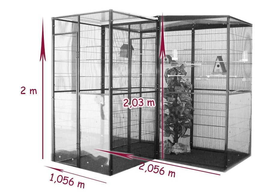 Voladero IMOR 3 m² con 2 puertas y habitáculo de seguridad