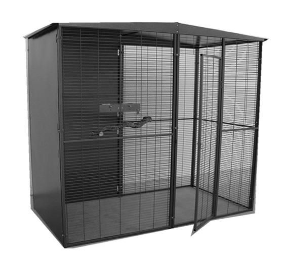 Voladero Loro 2x1m Techo 2 Aguas