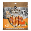 Rolls grandes envueltos en pollo para perros Zoë Better Bones Pack de 10 12