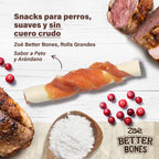 Rolls grandes envueltos en pollo para perros Zoë Better Bones Pack de 10 12