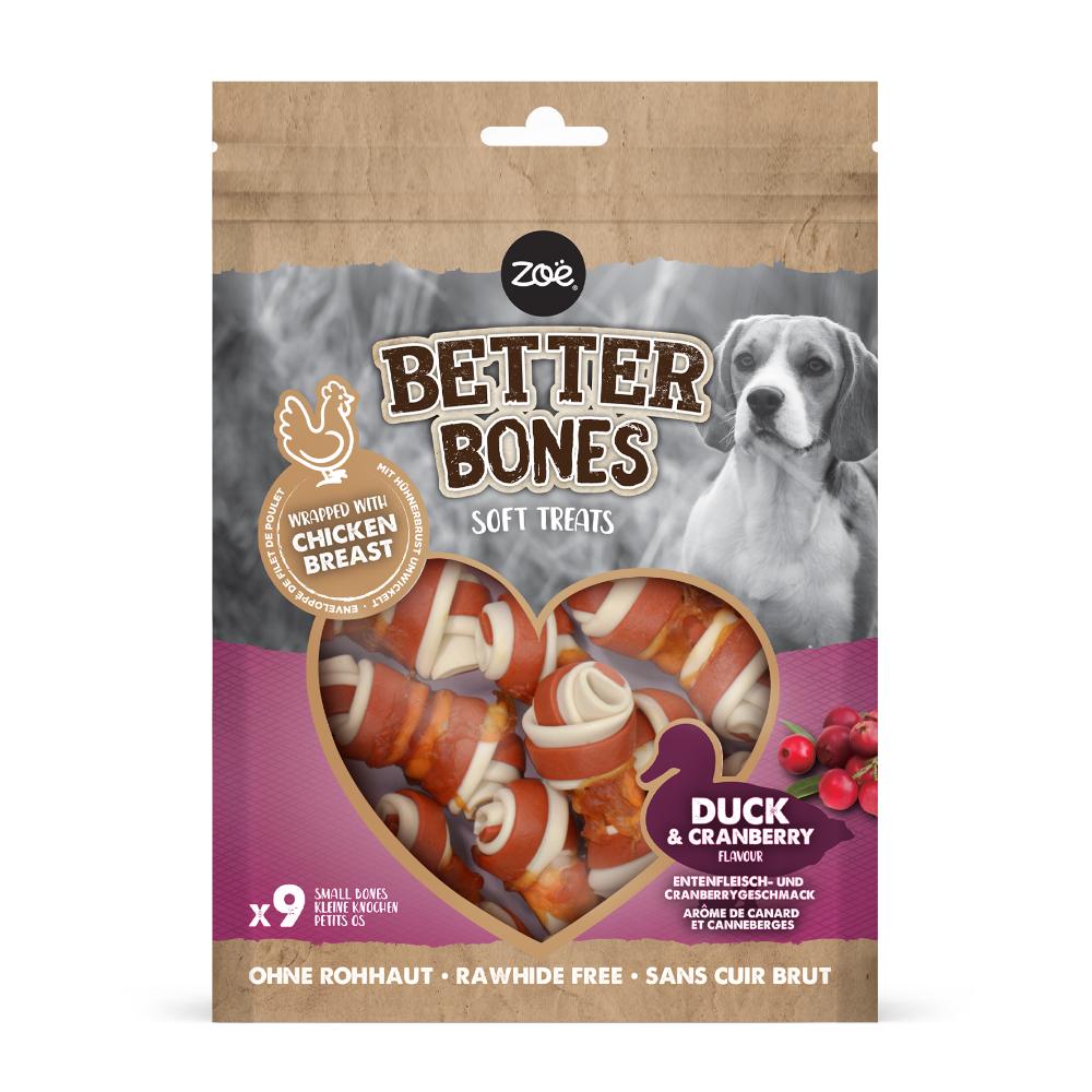 Huesitos suaves envueltos en pollo para perros Zoë Better Bones Pack de 9