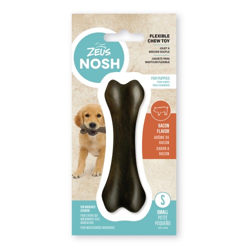Hueso mordedor con aroma para cachorro Zeus Nosh Flexible 11cm